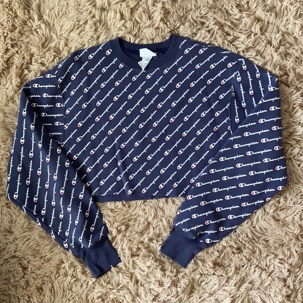 Cropped champion crewneck